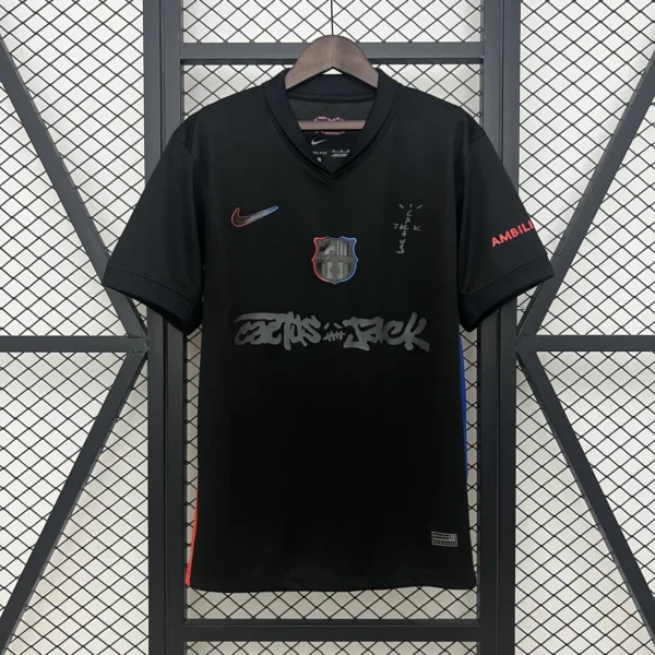 Versión de FAN 2024/2025 BARCELONA Away Edición Travis Scott